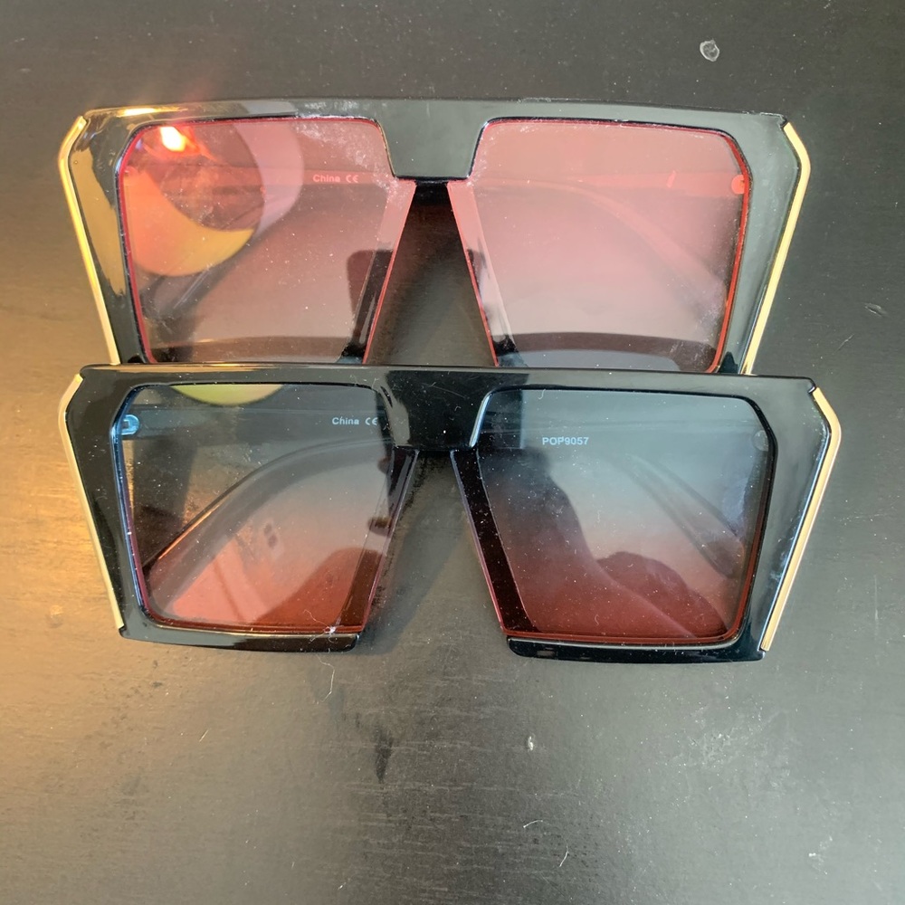 Black Gold Brim Sunglasses